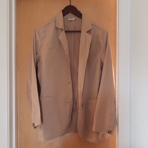 Pact Women's Sesame Boulevard Brushed Twill Blazer Size M